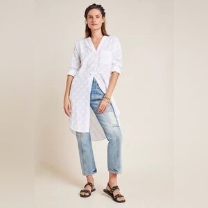Anthropologie Maeve Roberta Textured Henley Tunic